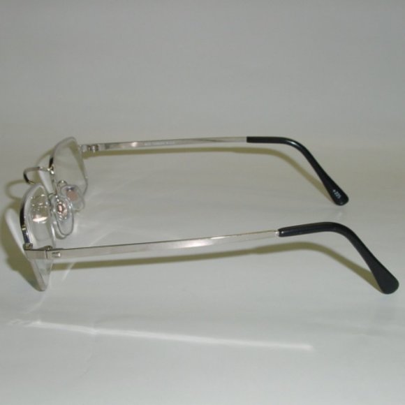 NWT Vintage 90's Small Rectangle Half Frame Reading Glasses +3.50 (S.Silver) - Picture 2 of 4